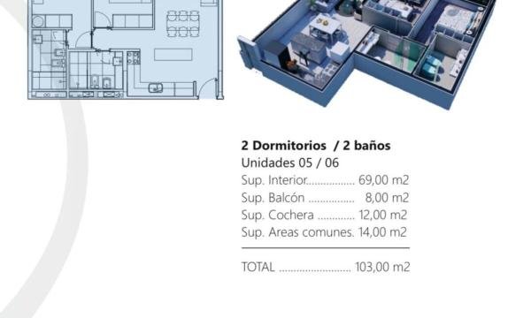 Apartamento a estrenar, 2 dormitorios. View II