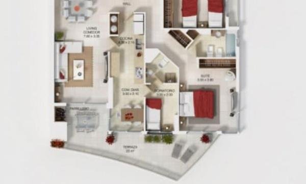 Excelente 3 Dormitorios y Dep. Vista al mar